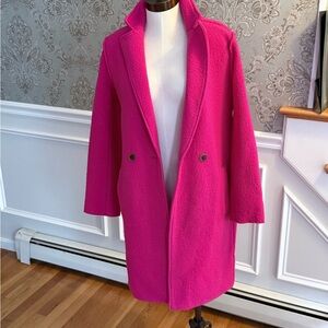 J. Crew Vibrant Pink Teddy Jacket